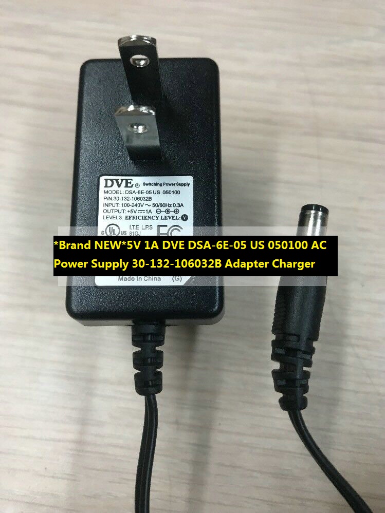 *Brand NEW*5V 1A DVE DSA-6E-05 US 050100 AC Power Supply 30-132-106032B Adapter Charger